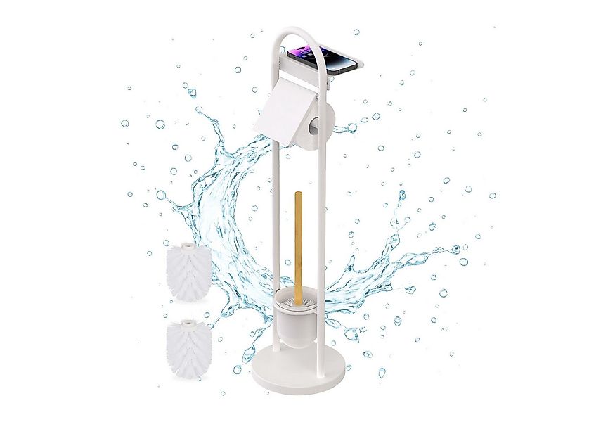 relaxdays WC-Garnitur mit Ablage, weiß günstig online kaufen