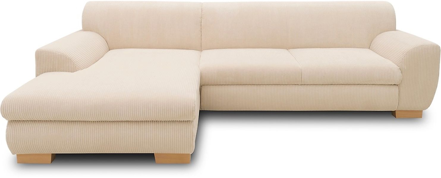 Home affaire Ecksofa "Nika L-Form", wahlweise mit Bettfunktion, auch in Cor günstig online kaufen