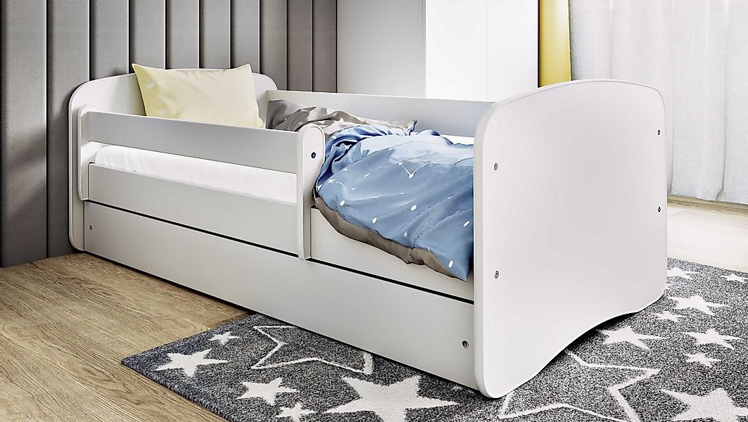 Bjird Kinderbett Jugenbett Weiß 140x70 160x80 180x80 (Einzelbett optional m günstig online kaufen