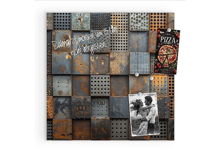 Primedeco Magnettafel Glas Gelochte Metallplatten Pinnwand Whiteboard besch günstig online kaufen