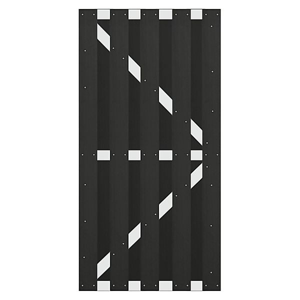GartenLand Bretterzauntor Relax ca. 90 x 180 cm WPC Anthrazit Aluminium Sil günstig online kaufen