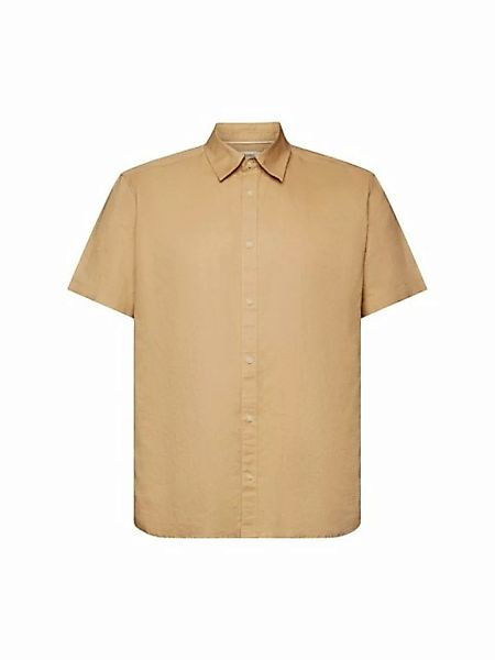 Esprit Kurzarmhemd Kurzärmliges Hemd aus Baumwolle-Leinen-Mix günstig online kaufen
