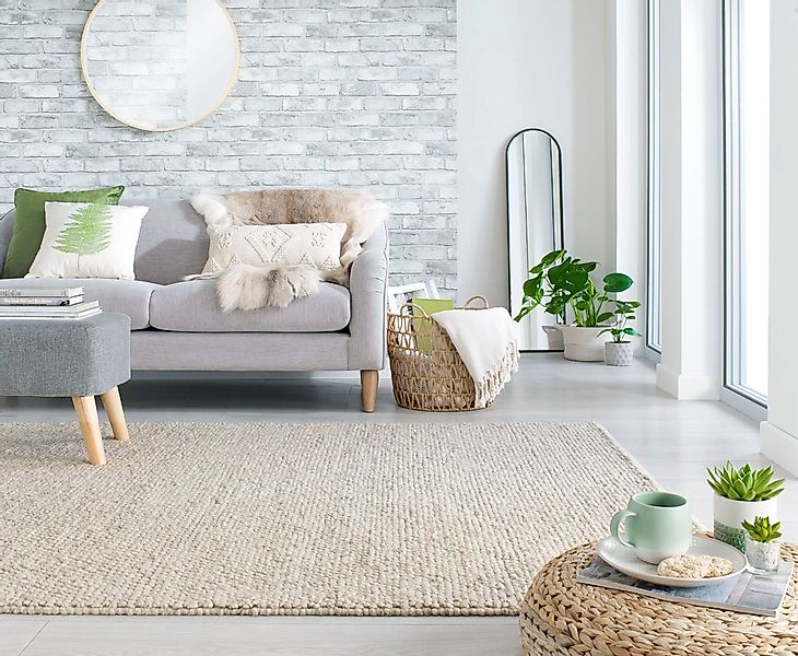 FLAIR RUGS Teppich »Minerals«, rechteckig, 10 mm Höhe, Teppich aus Wollmisc günstig online kaufen