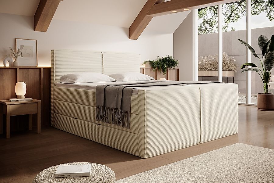 wonello Boxspringbett Buffalo 2, Cord, mit günstig online kaufen