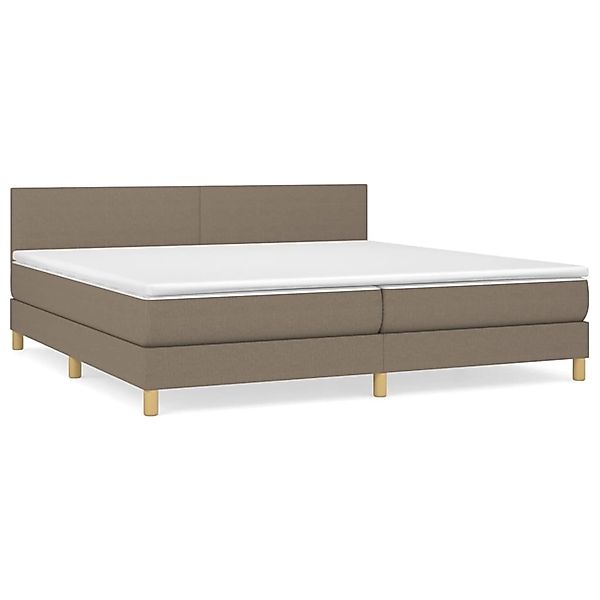 vidaXL Boxspringbett mit Matratze Taupe 200x200 cm Stoff1373074 günstig online kaufen