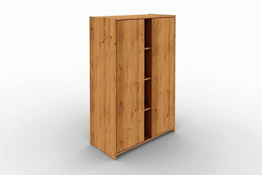 Natur24 Kleiderschrank Kleiderschrank Zigo Wildeiche 125x60x190 mit 2 Türen günstig online kaufen