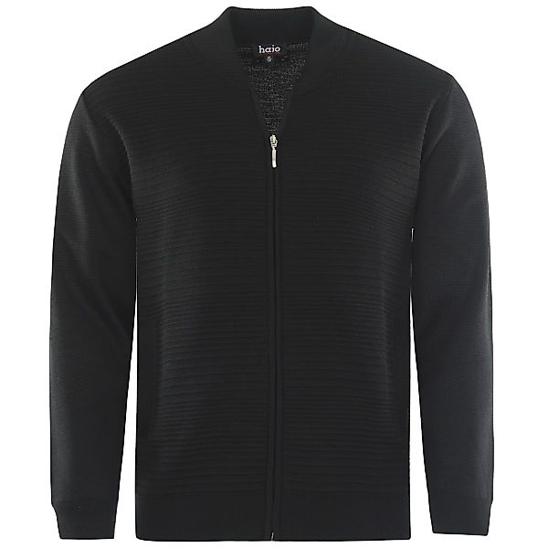 Hajo Strickjacke aus Wollmischung Farbe schwarz Größe: 3XL günstig online kaufen