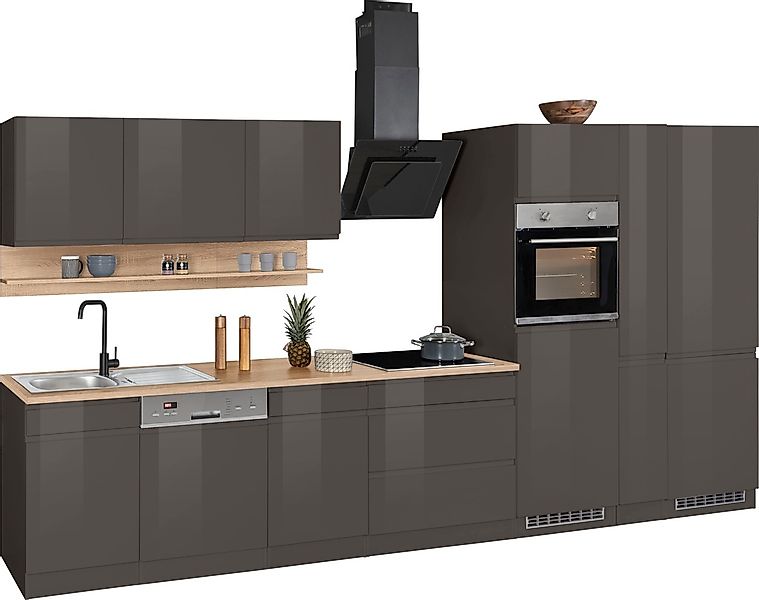 KOCHSTATION Küchenzeile »KS-Virginia« Breite 390 cm, mit Glaskeramik-oder I günstig online kaufen