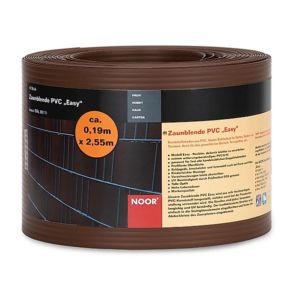 NOOR Sichtschutzstreifen PVC EASY, 0,19x2,55m - günstig online kaufen