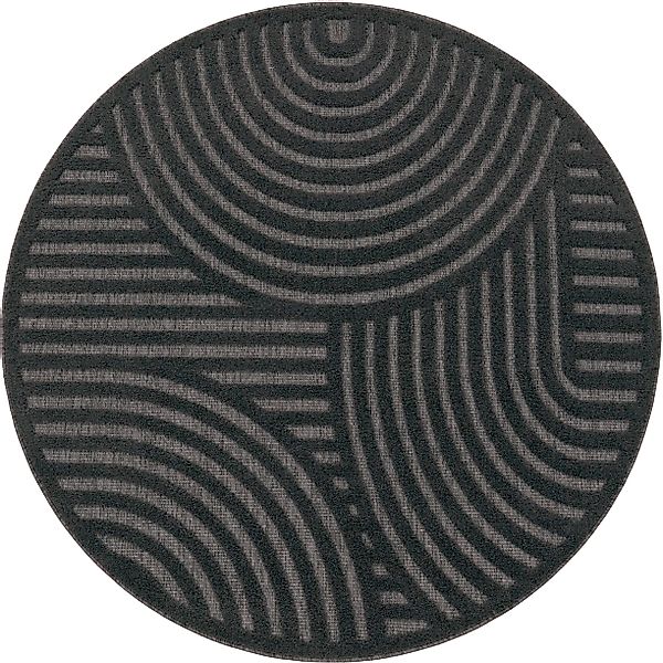 Paco Home Teppich »Livorno 674«, rund, 14 mm Höhe, Uni-Farben, Scandi, Rege günstig online kaufen