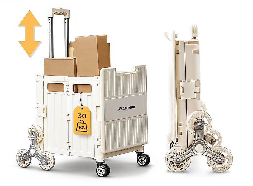 Allyson Einkaufstrolley klappbar, Klappbox faltbar Stabiler Transportwagen, günstig online kaufen