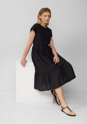 s.Oliver Midikleid Kleid Stufenkleid im Relaxed günstig online kaufen