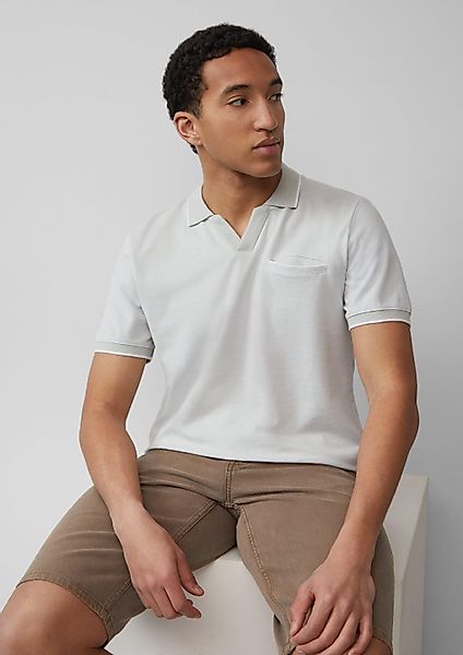 s.Oliver Kurzarmshirt Polo-Shirt Poloshirt aus zweifarbigem günstig online kaufen