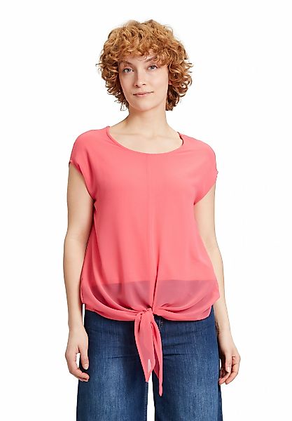 Cartoon Kurzarmshirt "Cartoon Damen Rundhals-Shirt mit Schleifenknoten", (1 günstig online kaufen