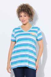 Ulla Popken T-Shirt Ringelshirt Sonne A-Linie günstig online kaufen