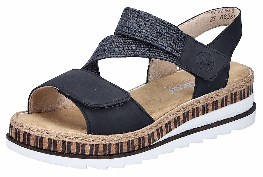 Rieker Keilsandalette, Riemchensandale, Sommerschuh, Urlaubschuh mit Klettr günstig online kaufen