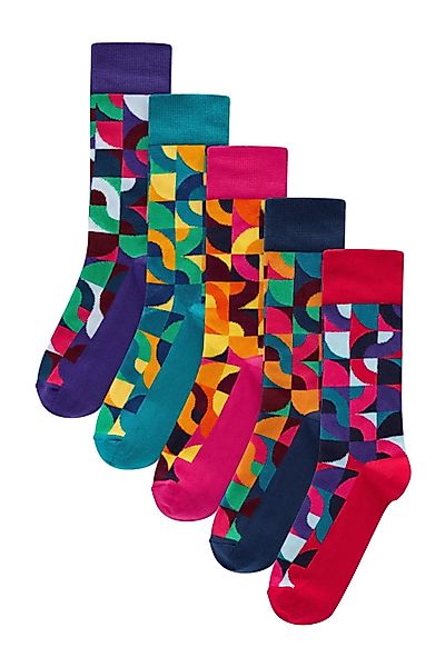 Next Kurzsocken Gemusterte Socken, 5er-Pack (5-Paar) günstig online kaufen