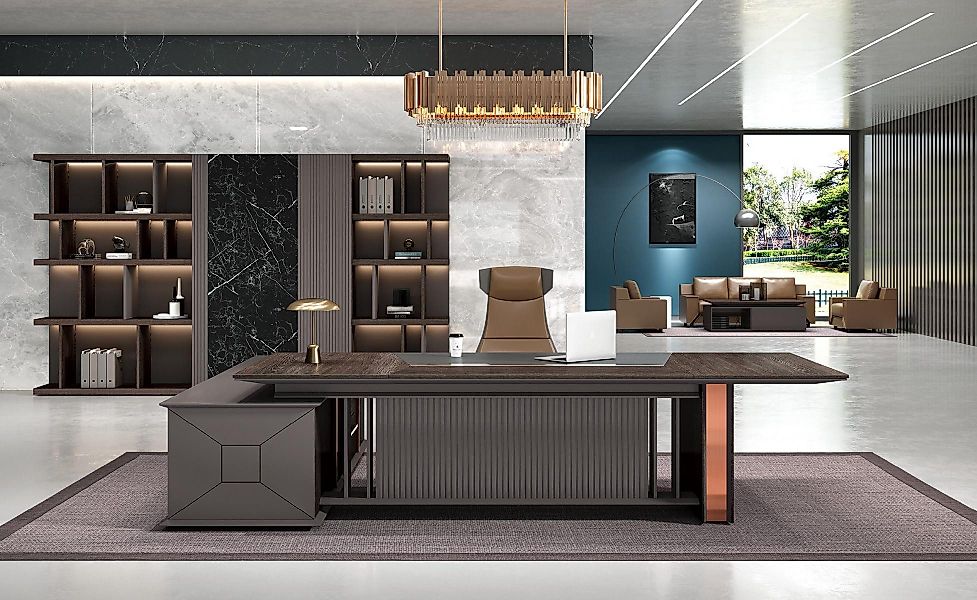 Xlmoebel Eckschreibtisch Büro Einrichtung Chef Zimmer günstig online kaufen