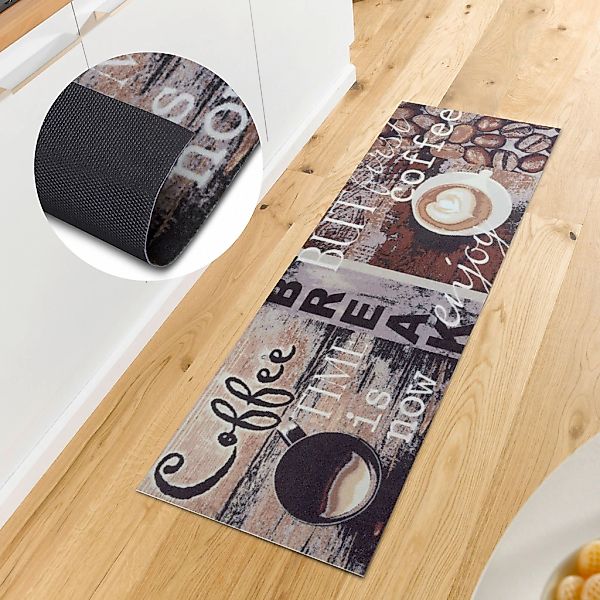 HANSE Home Küchenläufer "Enjoy Coffee Break" rechteckig 3 mm Höhe Läufer, R günstig online kaufen