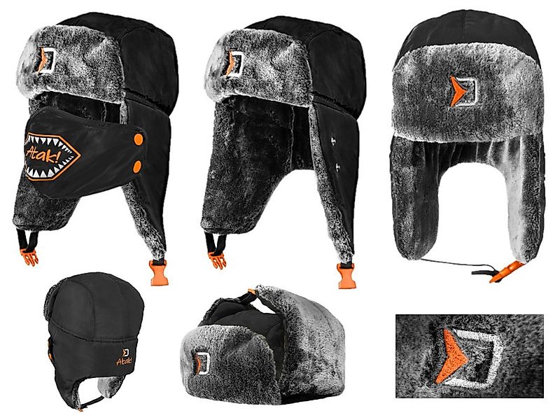 Delphin.sk Fellimitatmützen Pelzmütze Atak Mund und Nasenbedeckung Wintermü günstig online kaufen