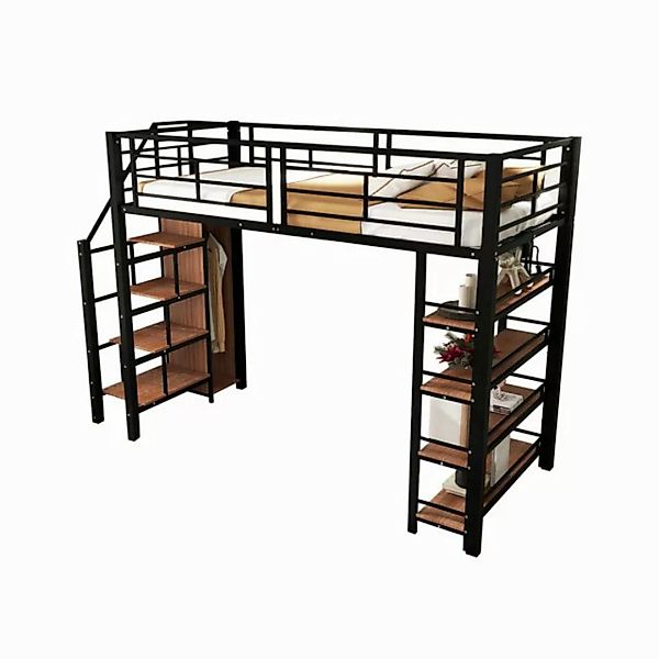 HAUSS SPLOE Kinderbett 90x200 mit Stauraumtreppe und Kleiderschrank, Einleg günstig online kaufen