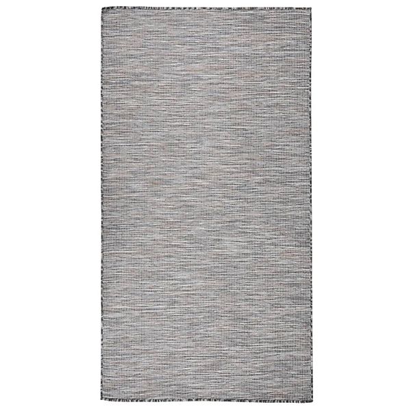 vidaXL Outdoorteppich Flachgewebe 80x150 Cm Braun Und Schwarz 1123983 günstig online kaufen
