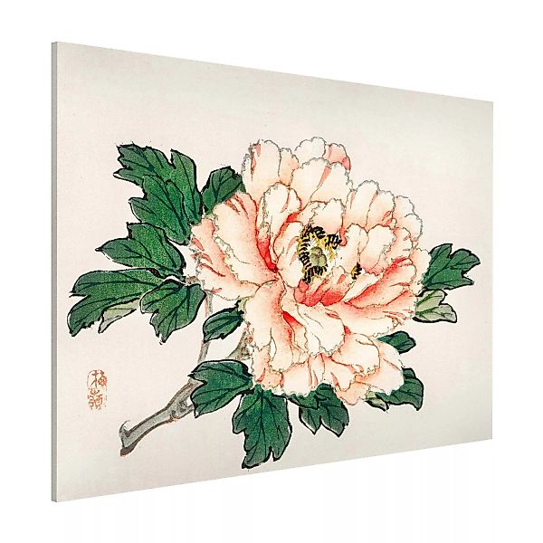 Magnettafel Blumen - Querformat 4:3 Asiatische Vintage Zeichnung Rosa Chrys günstig online kaufen