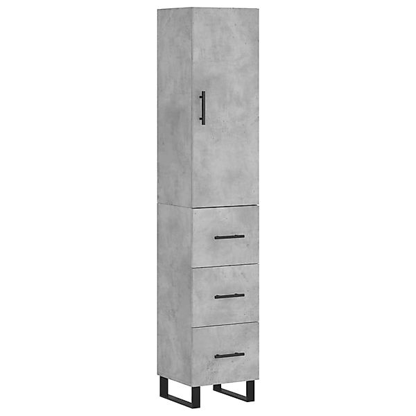 vidaXL Highboard Betongrau 34,5x34x180 cm Holzwerkstoff 3198877 günstig online kaufen