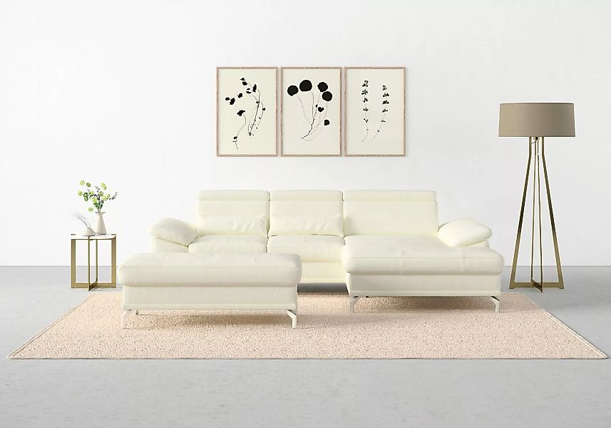 sit&more Ecksofa "Cabrio L-Form, mit Sitztiefenverstellung, Arm- und Kopfte günstig online kaufen