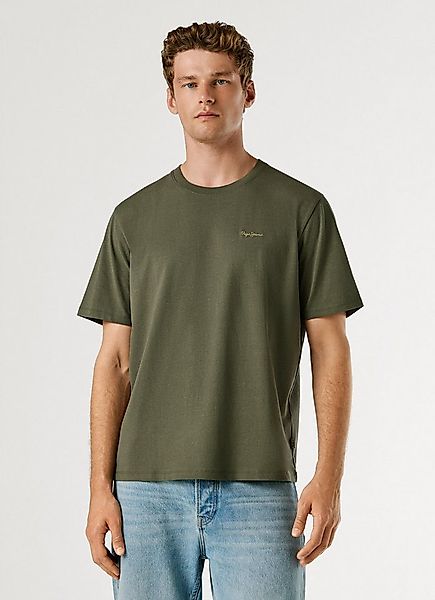 Pepe Jeans T-Shirt CONTRAST CONNOR mit Rundhals und gesticktem Logo günstig online kaufen
