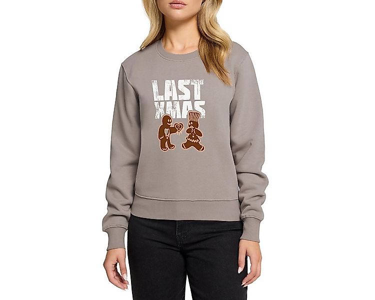 Spreadshirt Sweatshirt Last Xmas Lustig Lebkuchen Herz Weihnachten Damen Pr günstig online kaufen