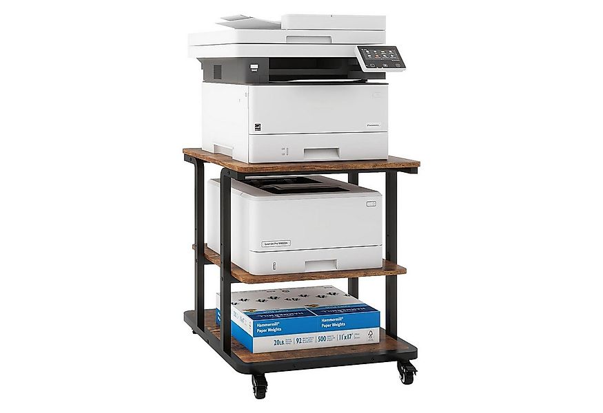 PUNCIA Druckertisch 3 Schichten 60x50cm Heim Büro mit Raddrucker Aufbewahru günstig online kaufen
