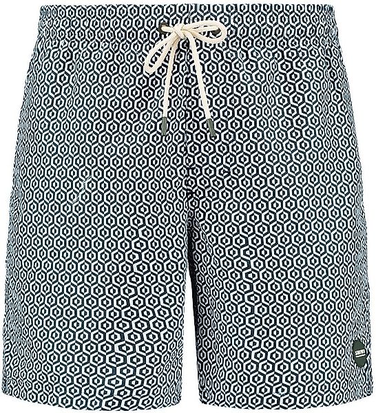 Shiwi Badeshorts Mike Geo Tile Dunkelgrün - Größe L günstig online kaufen