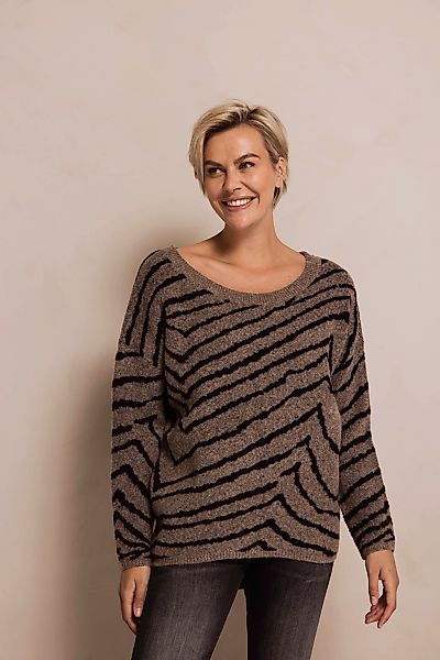Zhrill Strickpullover "ZHNINA ZEBRA" mit Animal-Streifen-Print, mit Wolle günstig online kaufen