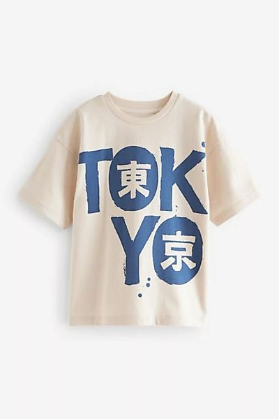 Next T-Shirt Oversized Fit Kurzarm-T-Shirt mit Grafikprint (1-tlg) günstig online kaufen