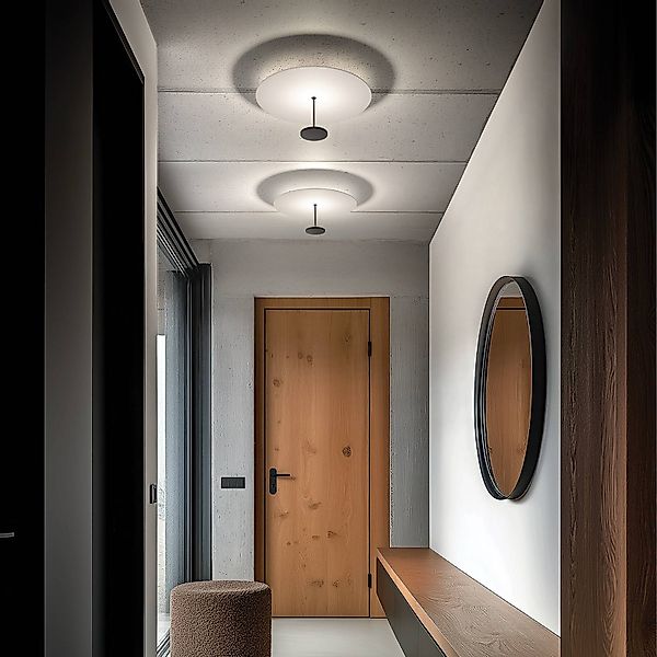 LED-Deckenleuchte Stilo_S, schwarz, Ø 35 cm günstig online kaufen