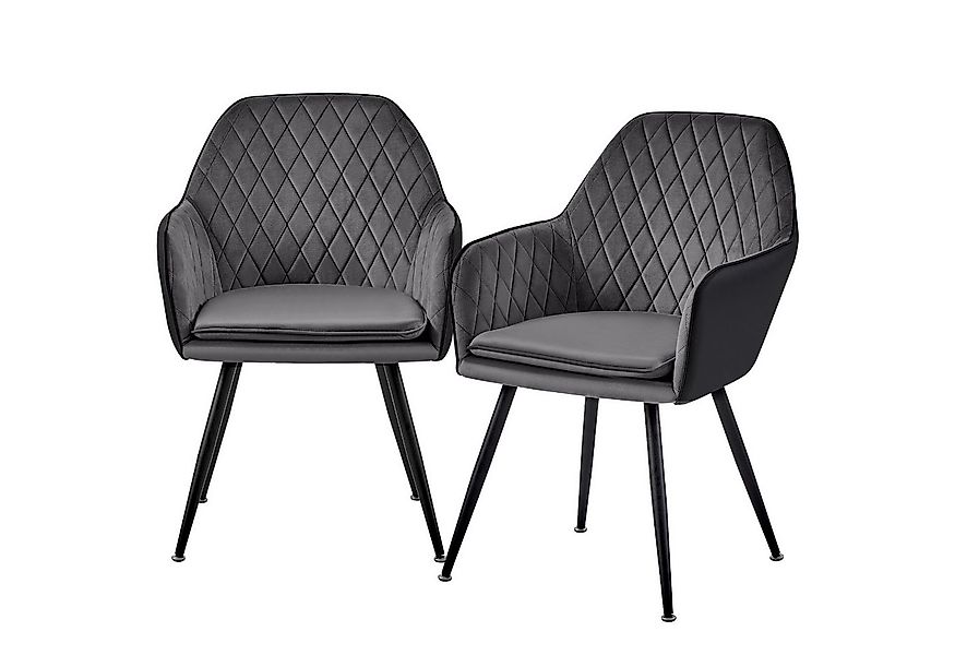 TRISENS Esszimmerstuhl (2 St), Armlehnenstuhl mit abgestepptem Bezug Essstu günstig online kaufen