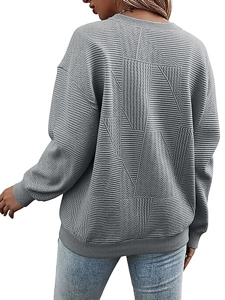 PYLIKE Sweatshirt lassischer Rundhals-Pullover für Damen günstig online kaufen