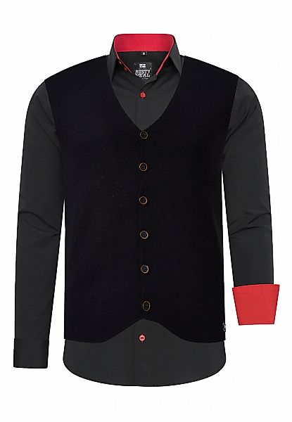 Rusty Neal Langarmhemd mit Weste günstig online kaufen