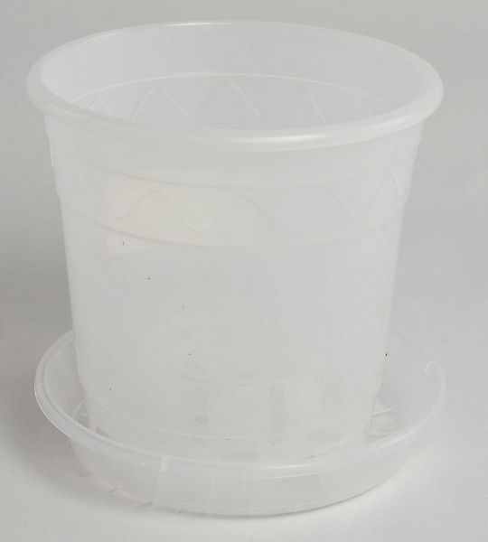 Geli Blumentopf Orchideentopf milchig mit passendem Untersetzer in versch. günstig online kaufen