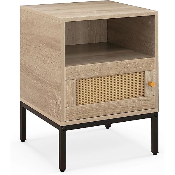 Costway Nachttisch Rattan 40 x 40 x 57 cm Natur günstig online kaufen