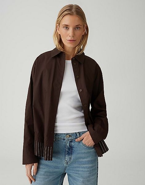 OPUS Hemdbluse Favia aus Baumwoll Popelin Regular Fit lockere Passform, ger günstig online kaufen