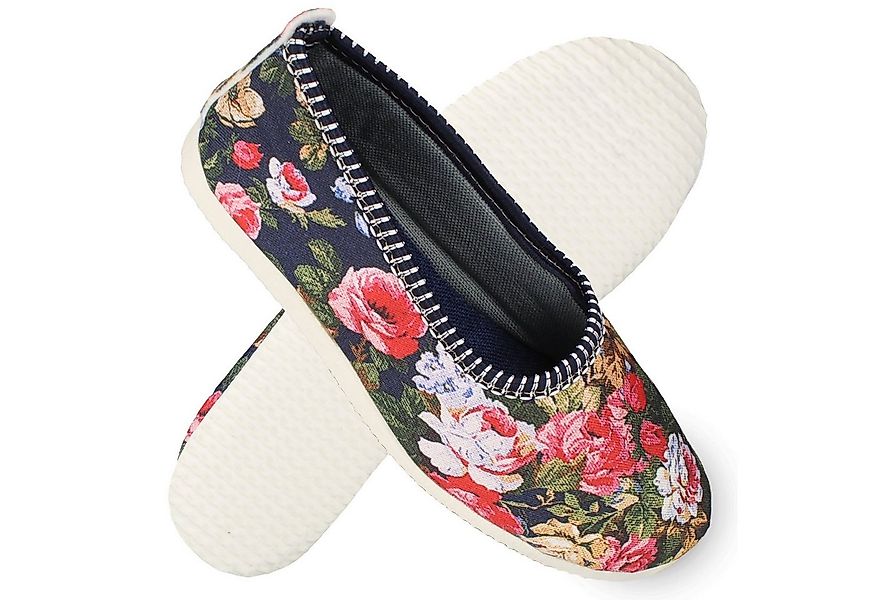 filsko Amersfoort geblümter Hausschuh Damen Ballerina Blumenmuster günstig online kaufen