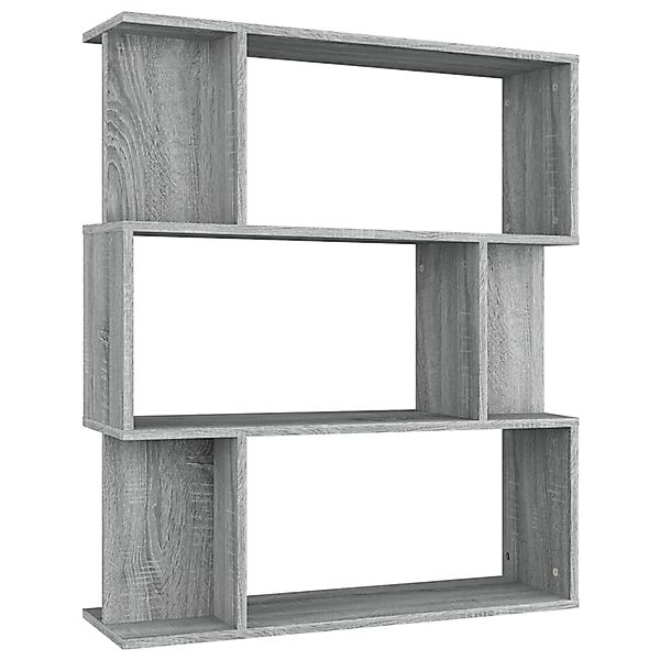 vidaXL Bücherregal Bücherregal/Raumteiler Grau Sonoma 80x24x96 günstig online kaufen