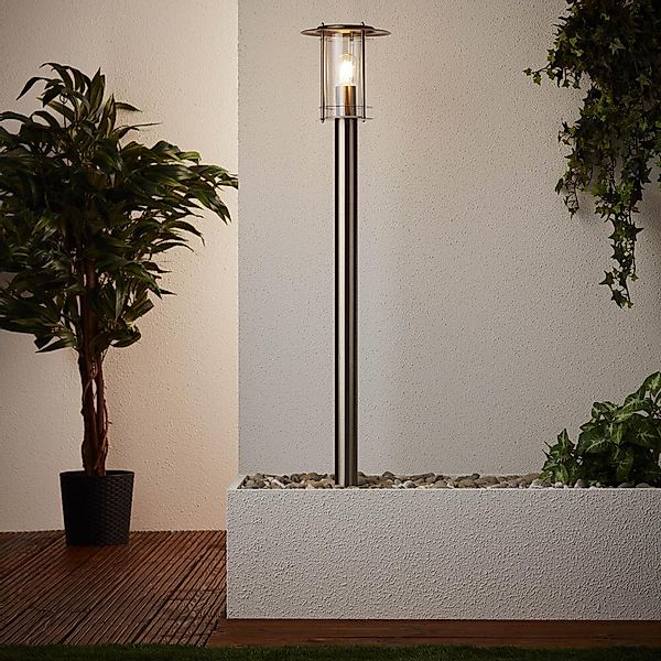 Wegeleuchte York in Silber E27 IP44 günstig online kaufen