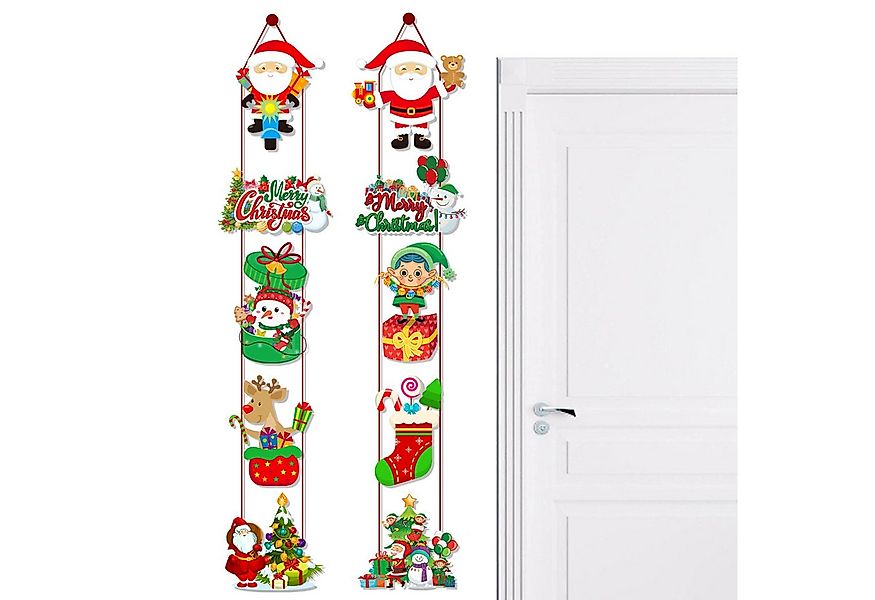 Coonoor Hängedekoration Weihnachten Tür Abdeckung Dekoration Weihnachtsmann günstig online kaufen
