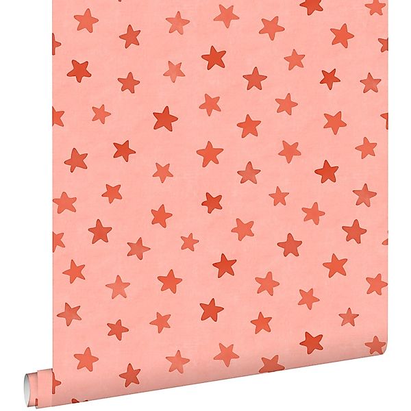 ESTAhome Tapete Kleine Sterne Rosa Und Rot 50 X 900 Cm 131710 günstig online kaufen