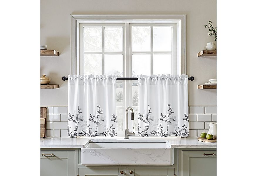 BYSURE Vorhang Gardinen Verdunklungsvorhänge Küchengardinen Bistrogardine ( günstig online kaufen