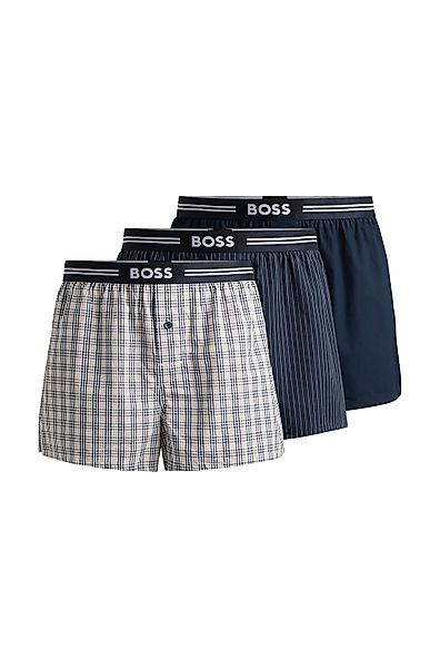 BOSS Boxershorts "3P Woven Boxer" Packung, 3er Pack, 3 Stk. tlg., mit Eingr günstig online kaufen
