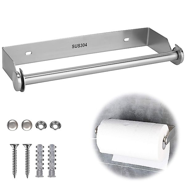 BlingBin Küchenrollenhalter Wandrollenhalter Edelstahl, Küchenpapierhalter günstig online kaufen